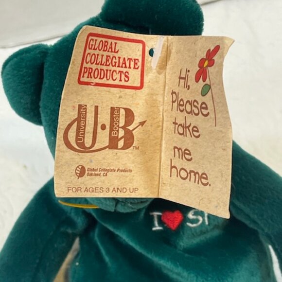 I ♥️SF Green Teddy Bear Collegiate Bean Bear Collection 8" Tall - Picture 8 of 9